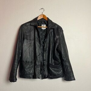 Mint Black Leather Jacket
